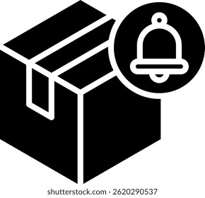 Shipment Notification Icon Glyph Vector Illustration