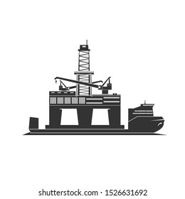 Shipment Of Oil Rig. Vector illustration. 