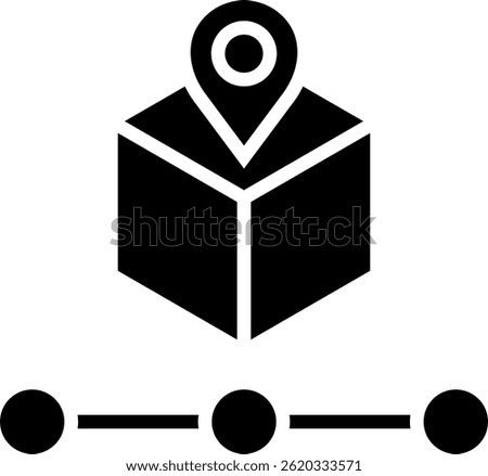 Shipment Status Icon Glyph Vector Illustration