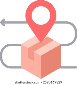 Shipment Tracking Icon Element For Design