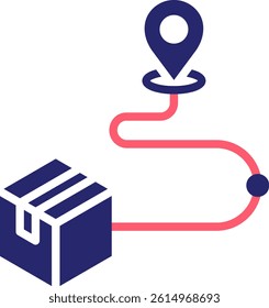Shipment Tracking Icon Fill Vector Illustration