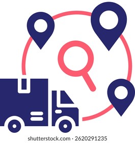 Shipment Tracking Icon Fill Vector Illustration