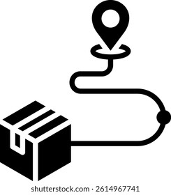 Shipment Tracking Icon Glyph Vector Illustration