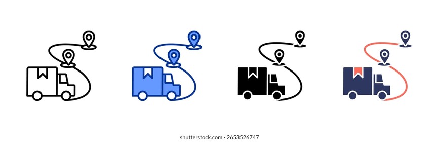 Ícone Controle de Entrega - coleta de vários estilos da folha de ícone
