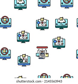 Shipment Tracking International Vector Seamless Pattern Thin Line Illustration