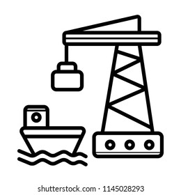 shipment vector icon port sea transport ocean.
