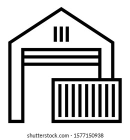 Shipment Warehouse Delivery Icon Vector Series