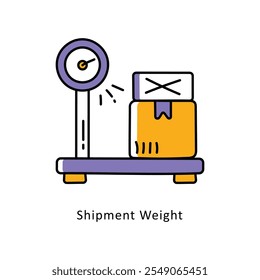 Shipment Weight Vector Filled Outline icons style illustration. EPS 10 File