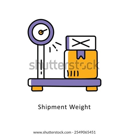 Shipment Weight Vector Filled Outline icons style illustration. EPS 10 File