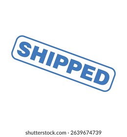 Shipped Letter Rubber Stamp Vector Design Template