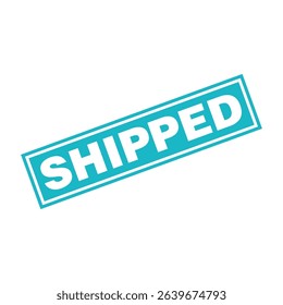 Shipped Letter Rubber Stamp Vector Design Template