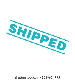 Shipped Letter Rubber Stamp Vector Design Template