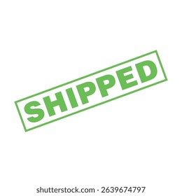 Shipped Letter Rubber Stamp Vector Design Template