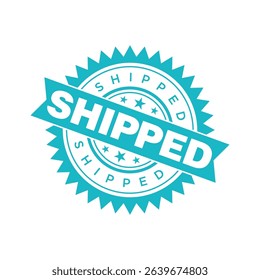 Shipped Letter Rubber Stamp Vector Design Template