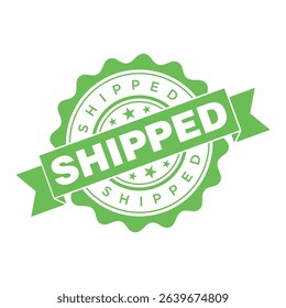 Shipped Letter Rubber Stamp Vector Design Template