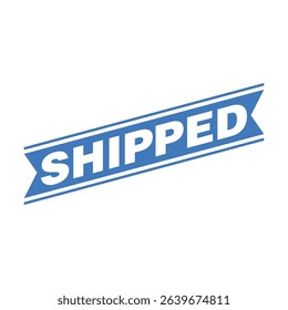 Shipped Letter Rubber Stamp Vector Design Template