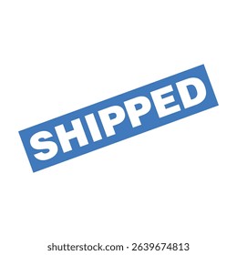 Shipped Letter Rubber Stamp Vector Design Template
