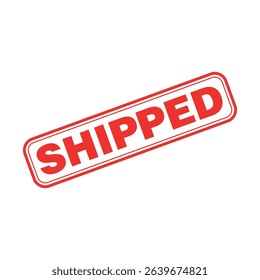 Shipped Letter Rubber Stamp Vector Design Template