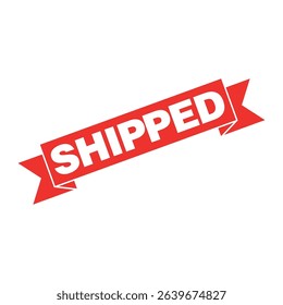 Shipped Letter Rubber Stamp Vector Design Template