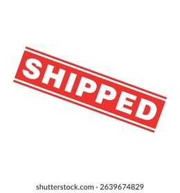 Shipped Letter Rubber Stamp Vector Design Template