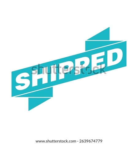 Shipped Letter Rubber Stamp Vector Design Template