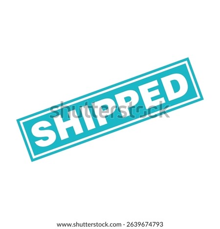 Shipped Letter Rubber Stamp Vector Design Template