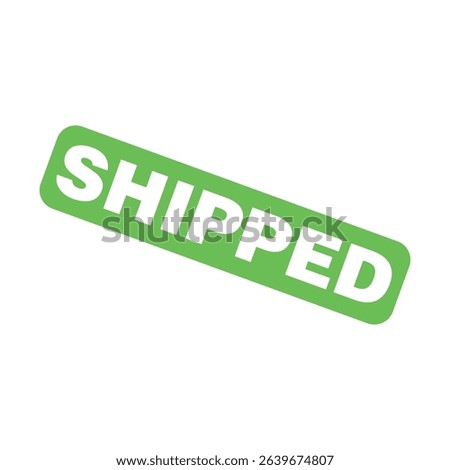 Shipped Letter Rubber Stamp Vector Design Template