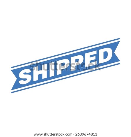 Shipped Letter Rubber Stamp Vector Design Template