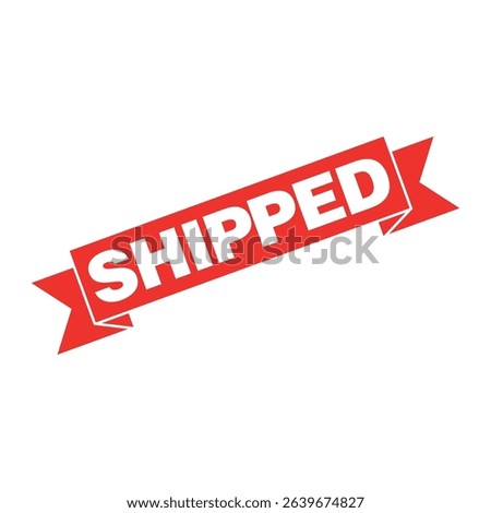 Shipped Letter Rubber Stamp Vector Design Template