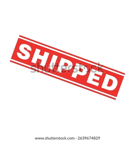 Shipped Letter Rubber Stamp Vector Design Template