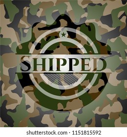 Shipped on camouflage texture