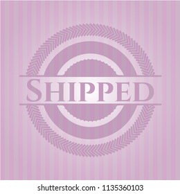 Shipped retro pink emblem