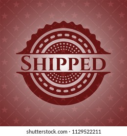 Shipped retro red emblem
