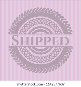 Shipped retro style pink emblem