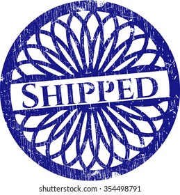 Shipped rubber seal with grunge texture