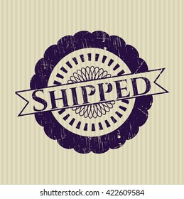 Shipped rubber seal with grunge texture