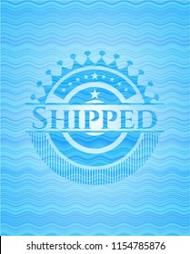 Shipped water wave style emblem.