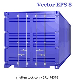 Contenedor de 40 pies de envío, ilustración vectorial EPS 8.