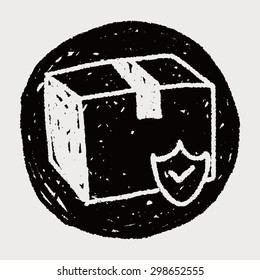 shipping box doodle