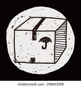 shipping box doodle