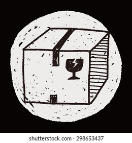 shipping box doodle