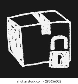 shipping box doodle