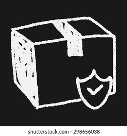 shipping box doodle