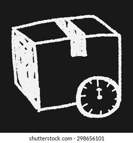 shipping box doodle
