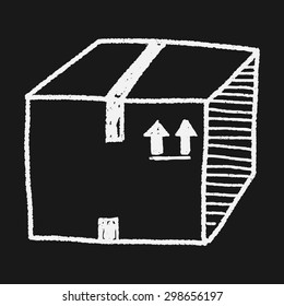 shipping box doodle
