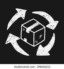 shipping box doodle