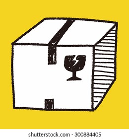 shipping box doodle