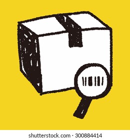 shipping box doodle