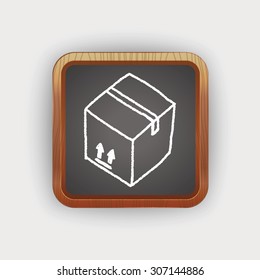 shipping box doodle