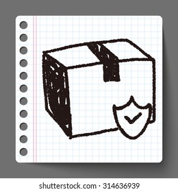 shipping box doodle